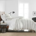 thumbnail image 4 of 100% Cotton King Percale Duvet Set (3 Piece) Beige Stripe Print by Simply Put, 4 of 6