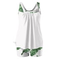 thumbnail image 5 of Nfurl Women's 2 Piece Swimsuits Sets Trendy Floral Print Swim Tank Tops with Boyshorts Summer Tankini Bathing Suits Two Piece Swimwear Set Green,Size XL, 5 of 6