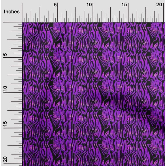 oneOone Viscose Chiffon Purple Fabric Animal Skin Quilting Supplies Print Sewing Fabric By The Yard 42 Inch Wide-7LW