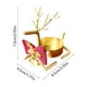 thumbnail image 3 of Candelabro navideño de metal con forma de reno | Adorno navideño de hierro con forma de campana | Decoración festiva en marrón dorado | Idea de regalo para centro de mesa de invierno, 3 of 6