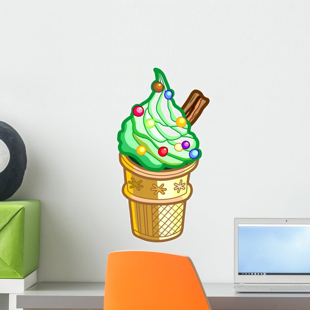 Ice Cream Wall Mural Decal by Wallmonkeys Vinyl Peel and Stick Graphic