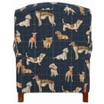 thumbnail image 5 of Sunset Trading Happy Dog Fabric Recliner with Two Matching Pillows in Navy Blue, 5 of 8