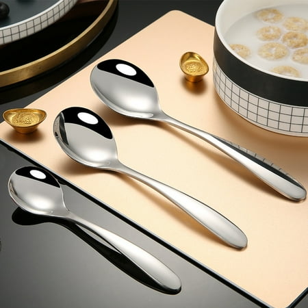 

Clearance Sale!Giyblacko Original Bouillon Stainless Steel Soup Spoons 6 Set Gloss