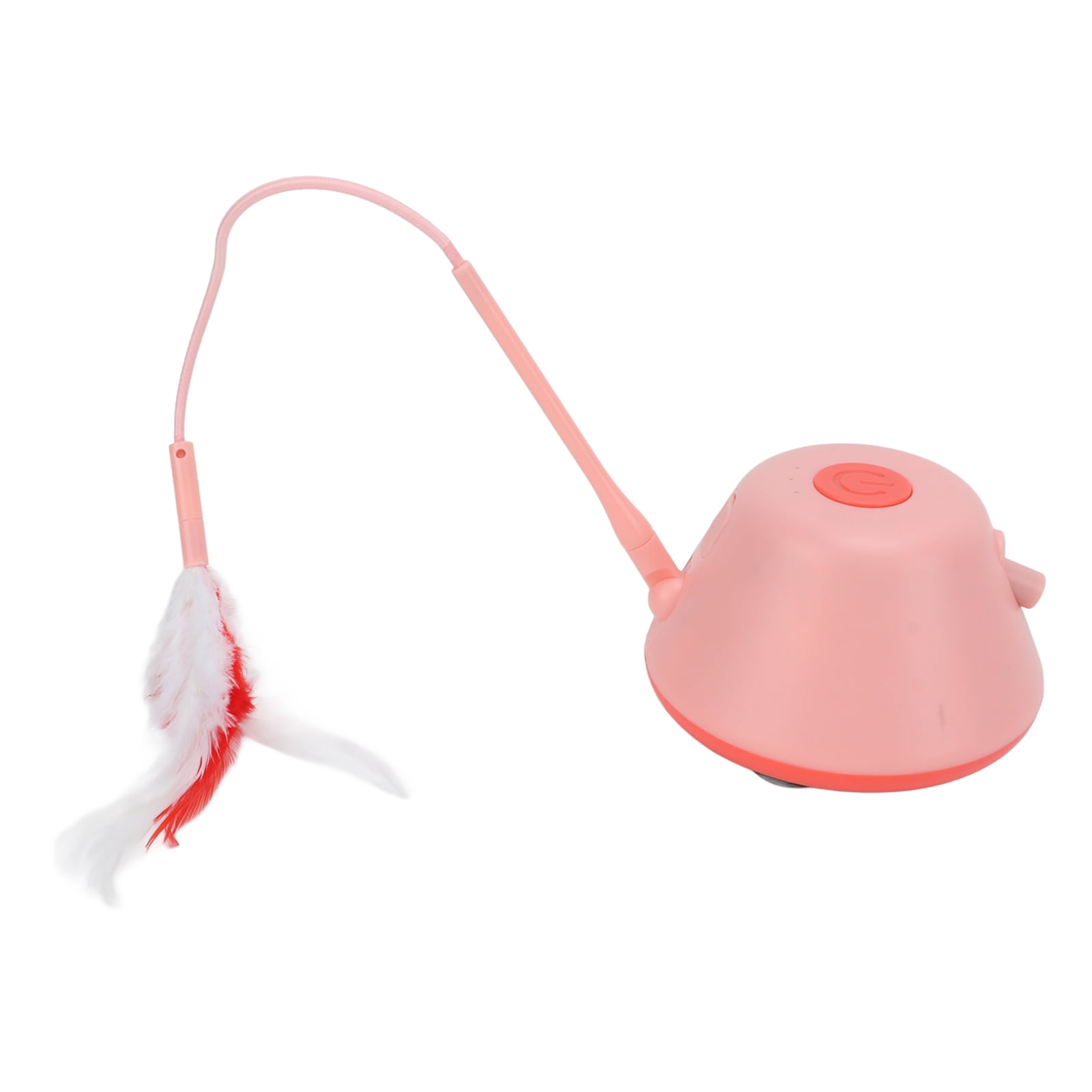 Yajisi Automatic Cat Toy Interactive 3 Modes LED Moving Electric Kitten Feather Toy for Indoor Cats, Pink, Built-in Battery, 5.12 inches / 13 cm