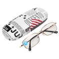 thumbnail image 1 of Gafas de lectura unisex de metal para aliviar la fatiga visual, antirayos azules, para presbicia (+300 dorados), 1 of 14