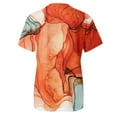 thumbnail image 4 of WILLBEST Chandail de Compression pour Femmes Printemps Été Coloré Imprimé Manches Courtes Col Rond T-Shirt Haut, 4 of 4