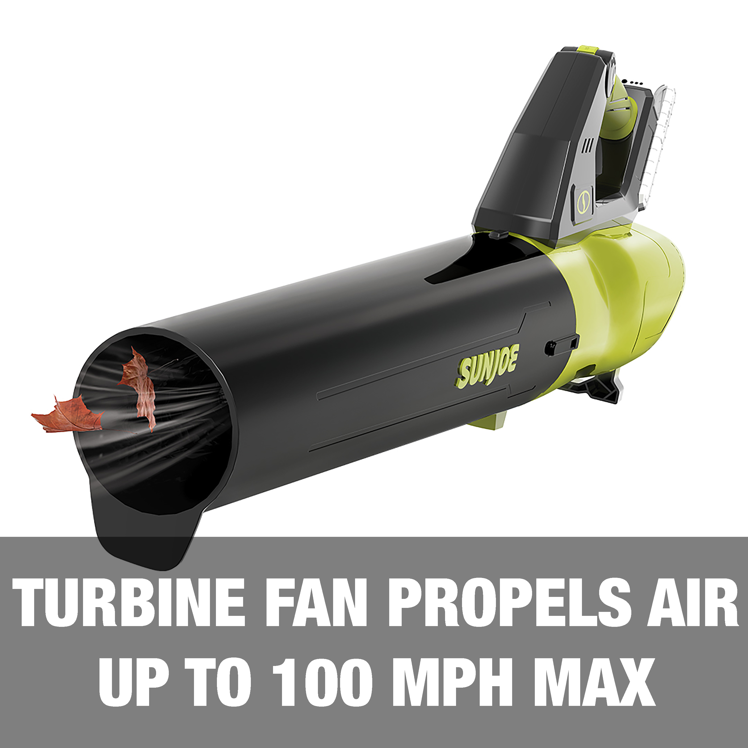 Sun Joe 24-Volt Cordless Turbine Jet Blower Kit, 100 mph, 350-CFM, 2.0-Ah Battery & Charger - image 5 of 7