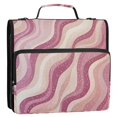 thumbnail image 5 of FORMRS Zipper Binder with Shoulder Strap 2-inch Ring 500 Sheet Capacity File Bag, Pink Brown Pattern, 5 of 5