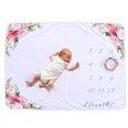 thumbnail image 1 of Bebé Mensual Hito Manta Para Niña Niño Floral Ciervo Cuerno Marco Recién nacido Foto Prop Fondo 30 * Abanopi Manta, 1 of 6
