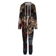 thumbnail image 4 of Horror Freddy Krueger Unisex Onesie Pajamas Zipper Jumpsuit Hooded One Piece Sleepwear for Family Mens Womens, 4 of 8