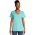 thumbnail image 1 of Hanes Womens ComfortWash V-Neck Tee, 2XL, Mint, 1 of 1