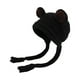 thumbnail image 4 of Gorro de invierno para mujer, resistente al viento, con dibujos animados, protector de orejas, tejido Negro, 4 of 9
