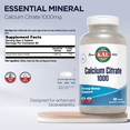 thumbnail image 2 of KAL Calcium Citrate 1000mg | Teeth & Bone Health, Nervous, Muscular & Cardiovascular System Support | Lab Verified | 180 Tablets, 2 of 6