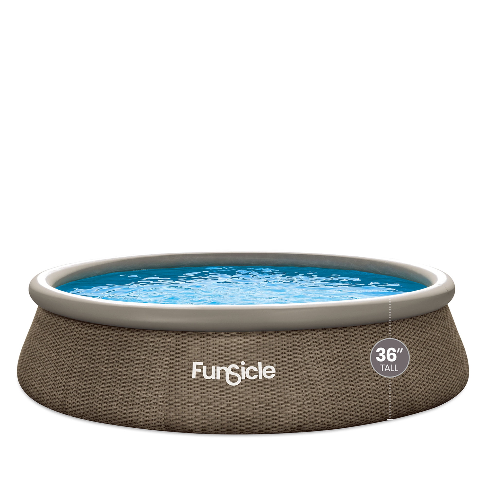 Funsicle 14ft x 36in Round QuickSet Designer Above Ground Pool, Dark