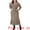 Khaki, variant on Plus Size Ribbed Knit Long Sleeve Ruffled Hem Midi Dress 1X Purple Red