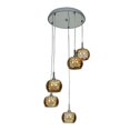 thumbnail image 1 of Access Lighting 52118-CH-MIR Glam Five Light Pendant, Mirror Glass Shade - Chrome, 1 of 1