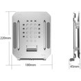 thumbnail image 3 of 1 soporte para computadora portátil, longitud ajustable, soporte universal ergonómico plegable para computadora portátil de aluminio y metal antideslizante, compatible con tableta portátil de hasta 1, 3 of 5
