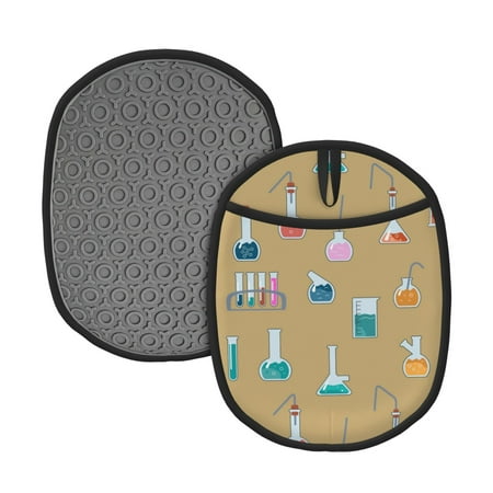 

Tebeau Chemistry Class Print Silicone Pot Holders Multi-Purpose Hot Pads for Kitchen Trivets Potholders Oven Mitts for Baking Cooking Hot Dishes Pans Heat Resistant
