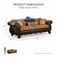 thumbnail image 7 of Furniture of America Eli Faux Leather Tufted Sofa in Tan Brown, 7 of 7