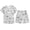 White, variant on Boys Pajamas Christmas Diy Stylish Print Short Sleeve Crew Neck T-Shirt And Shorts 2 Piece Pjs for Boys Size 3-4 Years