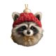 thumbnail image 1 of Adorno colgante de acrílico para gato de invierno, árbol de Navidad, gorro de punto, gatito, perro, conejo, erizo, adorno colgante de animal, 1 of 8
