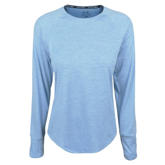 Snake Eyes Ladies Long Sleeve Crewneck UPF50  Azure Blue Extra Large