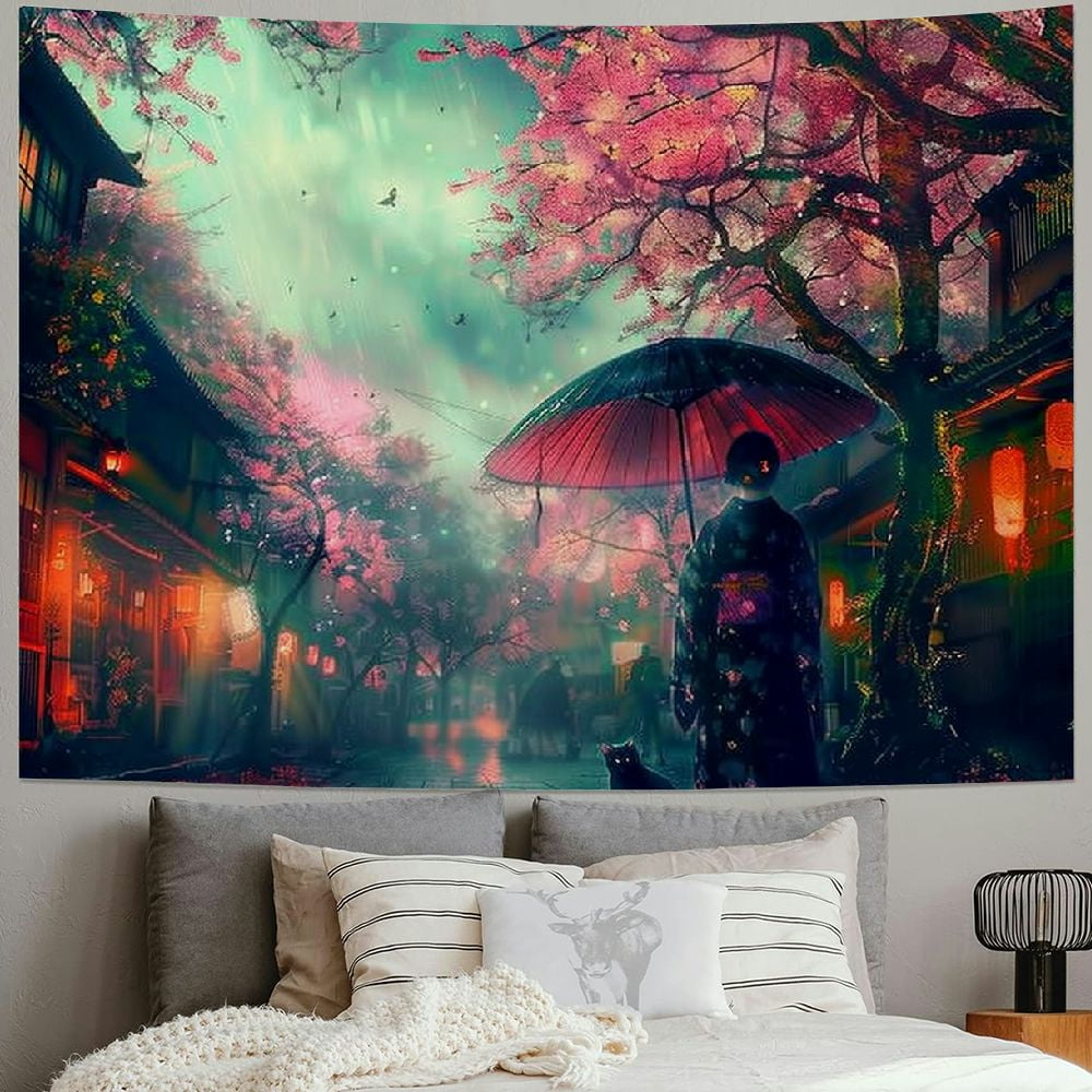 vintage tapestry 街 54x37 French Antique Tapestry Wall Hanging Art Unique Castle