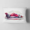 thumbnail image 2 of Designart Red Formula One Car - Digital Art Car Throw Pillow - 12x20, 2 of 5