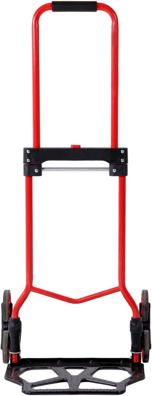 munirater 330LB Folding Heavy-Duty Stair-Climber Hand Truck Dolly Cart with Telescoping Handle Portable Climber Trolley for Home Moving, Warehouse, Airport Luggage