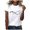 White, variant on Active Tops Women Ladies Fashion Casual Spring Summer Crew Neck 3D Print Short Sleeve Top for Women Everyday Wear Breathable Blend Mockup Red S