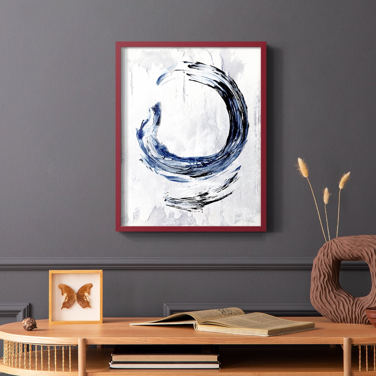 Moonglade I in Red Solid Wood 11 x 14 Framed Print