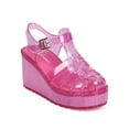 thumbnail image 1 of Forever EA74 Women Glitter Jelly Round Toe Fisherman Wedge Sandal, 1 of 5