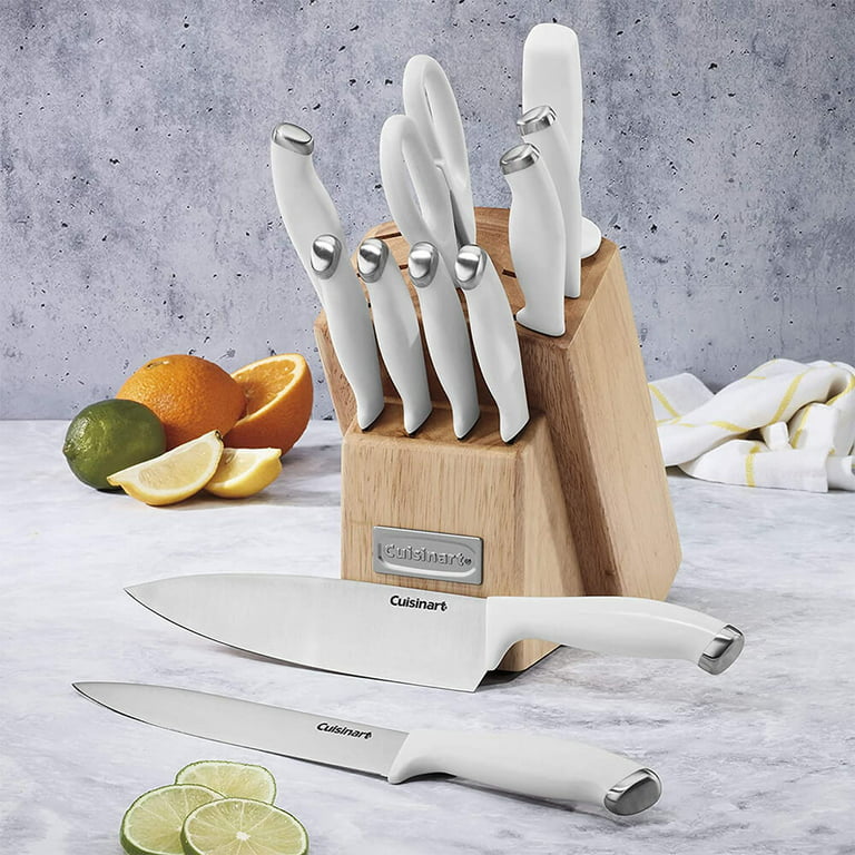 Cutlery Cuisinart Knife Set - 4 knives Nice!!! Red Orange Blue Handles