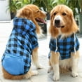 thumbnail image 4 of Dog Hoodies Clothes with Hat and Pocket Costume Windproof Apparel for Small Medium Large Dog Grid Style, 4 of 9