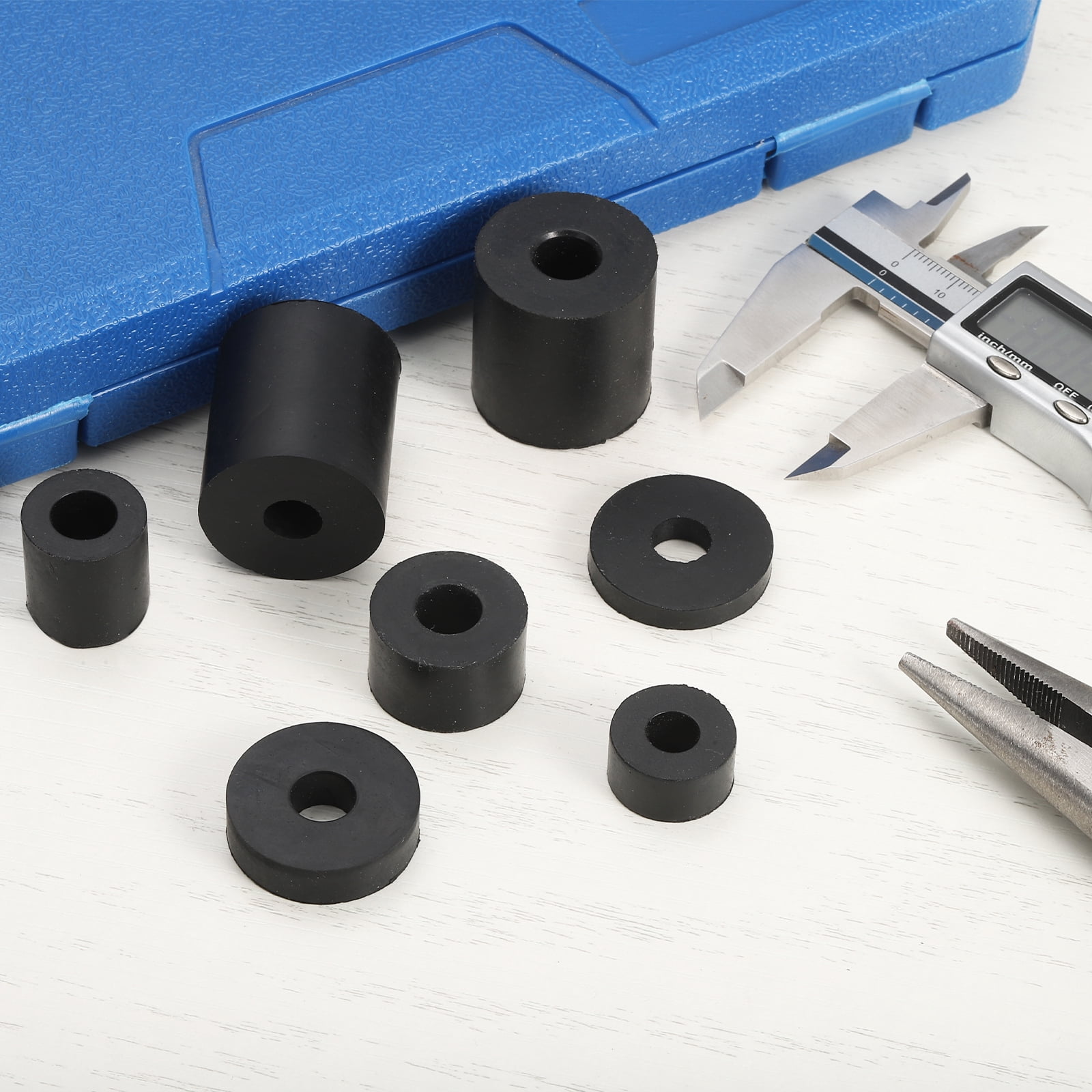 12pcs Rubber Spacers 60mm OD x 12mm ID x 30mm Height Round Anti Vibration Spacer
