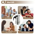 thumbnail image 6 of ToppiJoy 4 Cups Electric Stovetop Espresso Maker, Stainless Steel Coffee Maker, Espresso Percolator Stovetop (200ml), 6 of 26