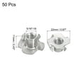 thumbnail image 2 of 5/16"-18 T-nut 50 Pack 304 Stainless Steel 4 Pronged Tee Nuts Threaded Insertion, 2 of 6
