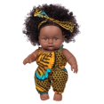 thumbnail image 1 of Muñeca de juguete para bebés negros africanos de 20 cm con pelo rizado, 1 of 1