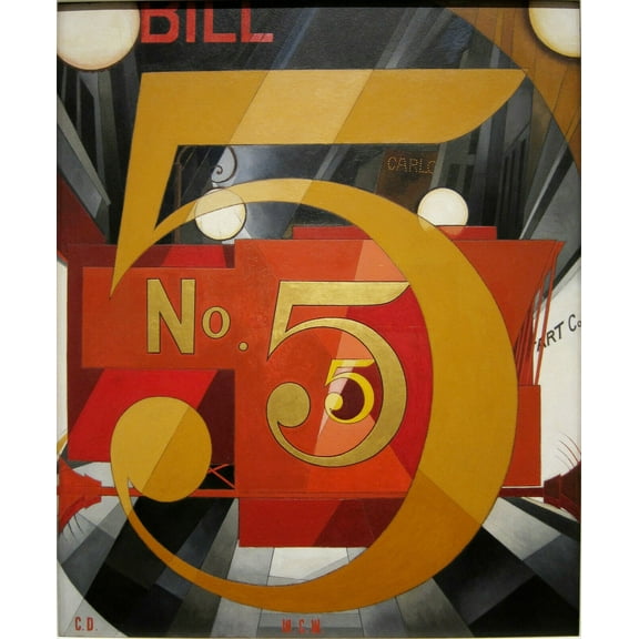 Charles Demuth - Saw the Figure 5 in Gold - CANVAS OR PRINT WALL ART