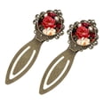 thumbnail image 2 of Peony Vintage Copper-Colored Lace Bookmarks: Stainless Steel Reading Accessories for Book Lovers - Set of 2, 2 of 5