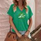 thumbnail image 5 of Tops Cortos para las Mujeres San Pablo's Día Impreso Cuello en V Envuelto Casual Top, Ligero para Todas las Estaciones Hogar Y Uso Diario, 5 of 8