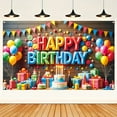 thumbnail image 3 of Vibrant Happy Birthday Banner - Colorful Polyester, Durable & Foldable, Ideal for Indoor/Outdoor Party Decorations, 3 of 5
