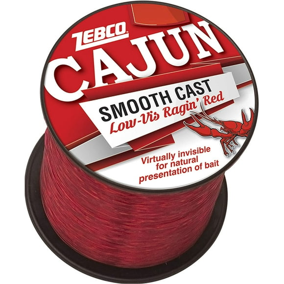 Zebco Cajun Low VIS QTR Bobine 14LB - Rouge, Multi (CLLOWVISQ14C.SW6)