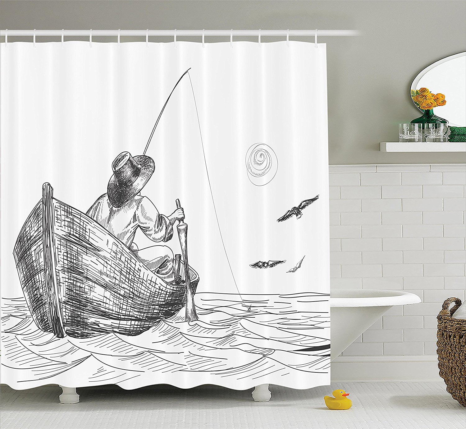 Details about   Eye Shower Curtain Pencil Drawing Style Art Print for Bathroom 