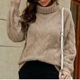thumbnail image 2 of IROINNID Womens Sweater Turtleneck Pullover Sweater Solid Color Leisure Mid-Length Long Sleeve Plus Size Tops Sweater Blouse, 2 of 7