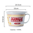 thumbnail image 6 of Cherryhome 34 OZ Ceramic Ramen Bowl with Lid Instant Ramen Noodle Bowl Large Soup Bowl with Handle, Ramen Lovers Gift, 6 of 7