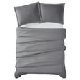 thumbnail image 3 of Cannon Heritage Solid 3-Piece King Duvet Set in Grey, Polyester , Adult, All Season, OEKO-TEX Certified, 3 of 6