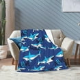thumbnail image 4 of Sharks Blanket for Girl Boy Sharks Throw Blanket Super Soft Fleece Flannel Cozy Plush Fuzzy Sea Sharks Kid Gifts for Sharks Lovers for Couch Sofa Bed 60"x50", 4 of 6