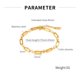 thumbnail image 3 of Pulsera moderna estilo INS para mujer con cadena de acero inoxidable, 3 of 3