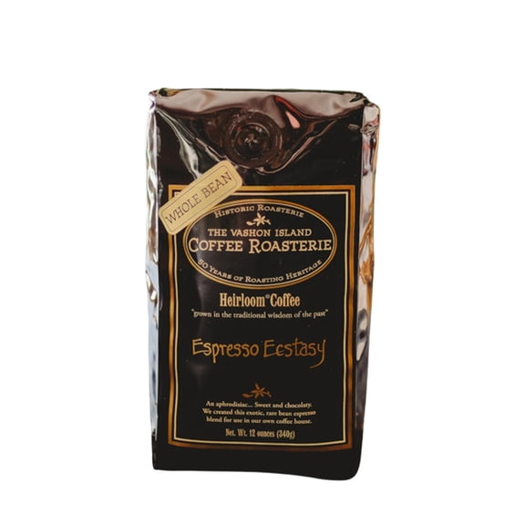 Espresso Ecstasy - Roasted by Vashon Island Coffee Roasterie - Whole Bean Coffee - 12oz Bag